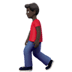 🚶🏿‍♂️ man walking: dark skin tone display on Apple